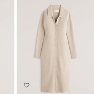 NWT Abercrombie & Fitch Polo Midi Sweater Dress